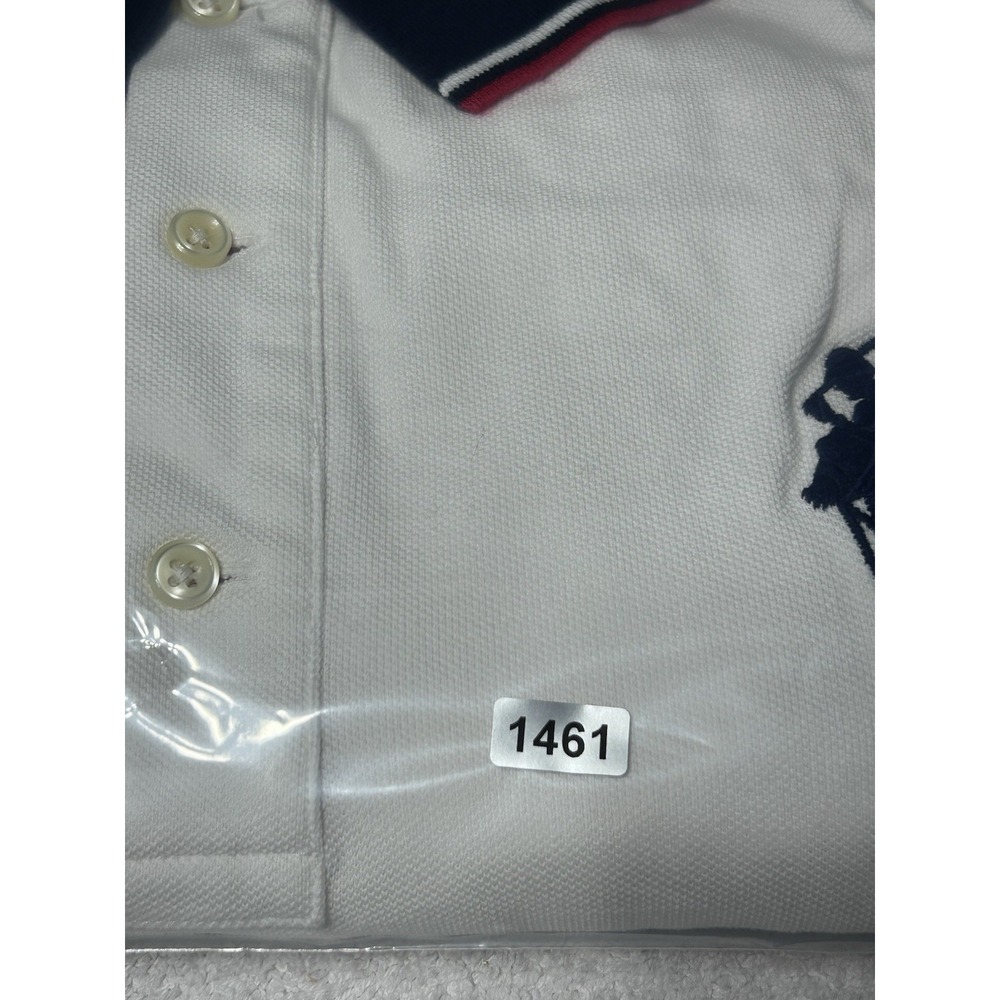 Polo Ralph Lauren Men's 3XB Big Pony Polo Shirt Colorblock White Navy Red 3XB - Picture 8 of 8
